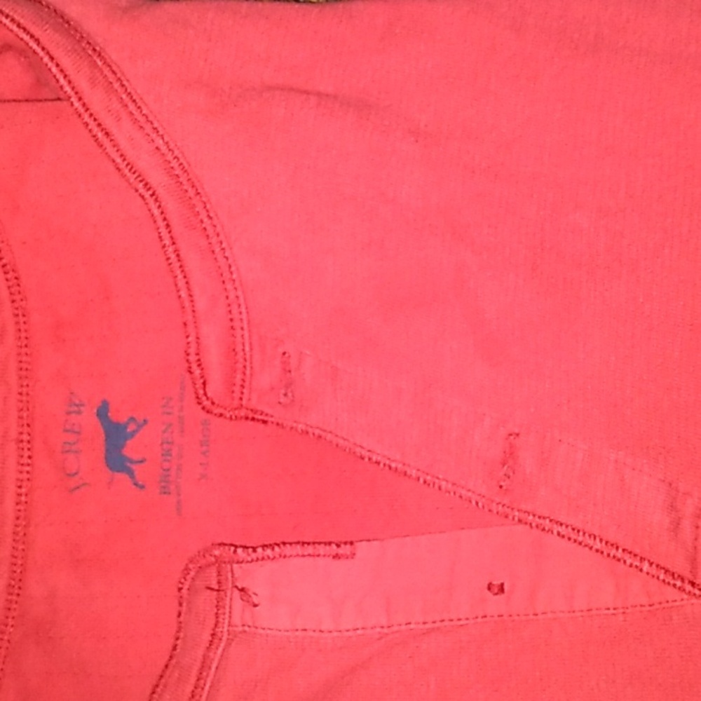 ⚠️ J.Crew Men's Henley Coral - X - Picture 1 of 15
